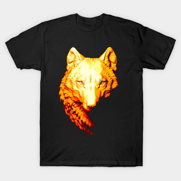 Wolf Head T-Shirt by DragonPrincess